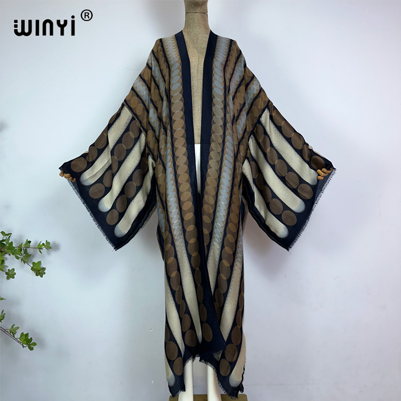 Young Women'S Formal Wear - WINYI kimono summer geometric print kaftan