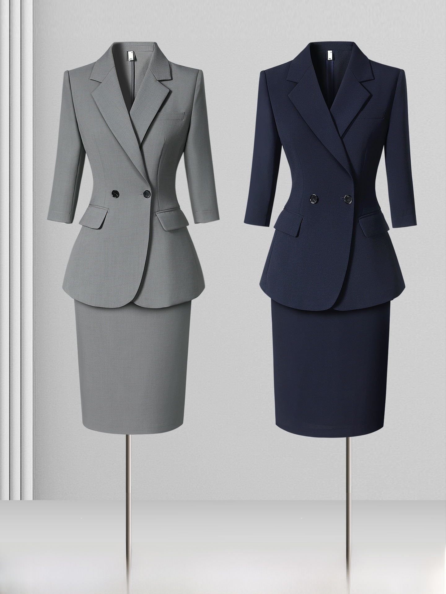 Women Formal Wear Store - Professional Thin Seven-Quarter Sleeve Suit Set
