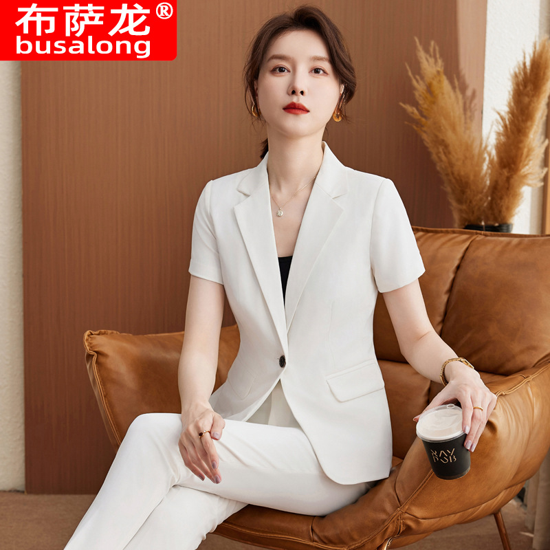 Women Formal Wear Store - Short-sleeved suit business attire for women,