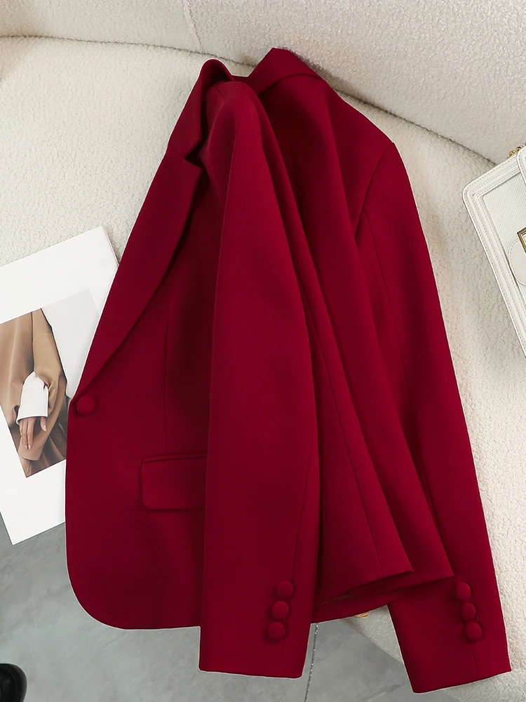 Women Blazer Ladies Red Green  - Women Formal Wear Winter reseña y precio