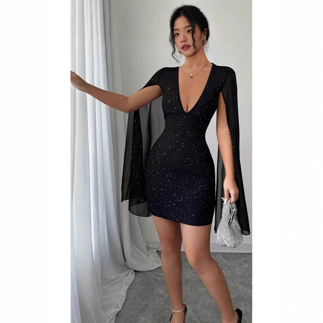 V Neck Bodycon Midi Dress Eleg - Women Formal Wear Outfits reseña y precio