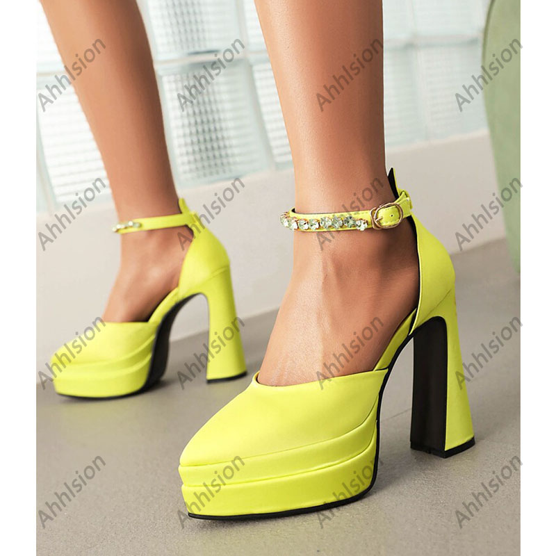 Ahhlsion Women Spring Pump Sat - Pump Heel Block reseña y precio