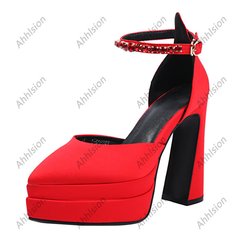 Ahhlsion Women Spring Pump Sat - Pump Heel Block reseña y precio