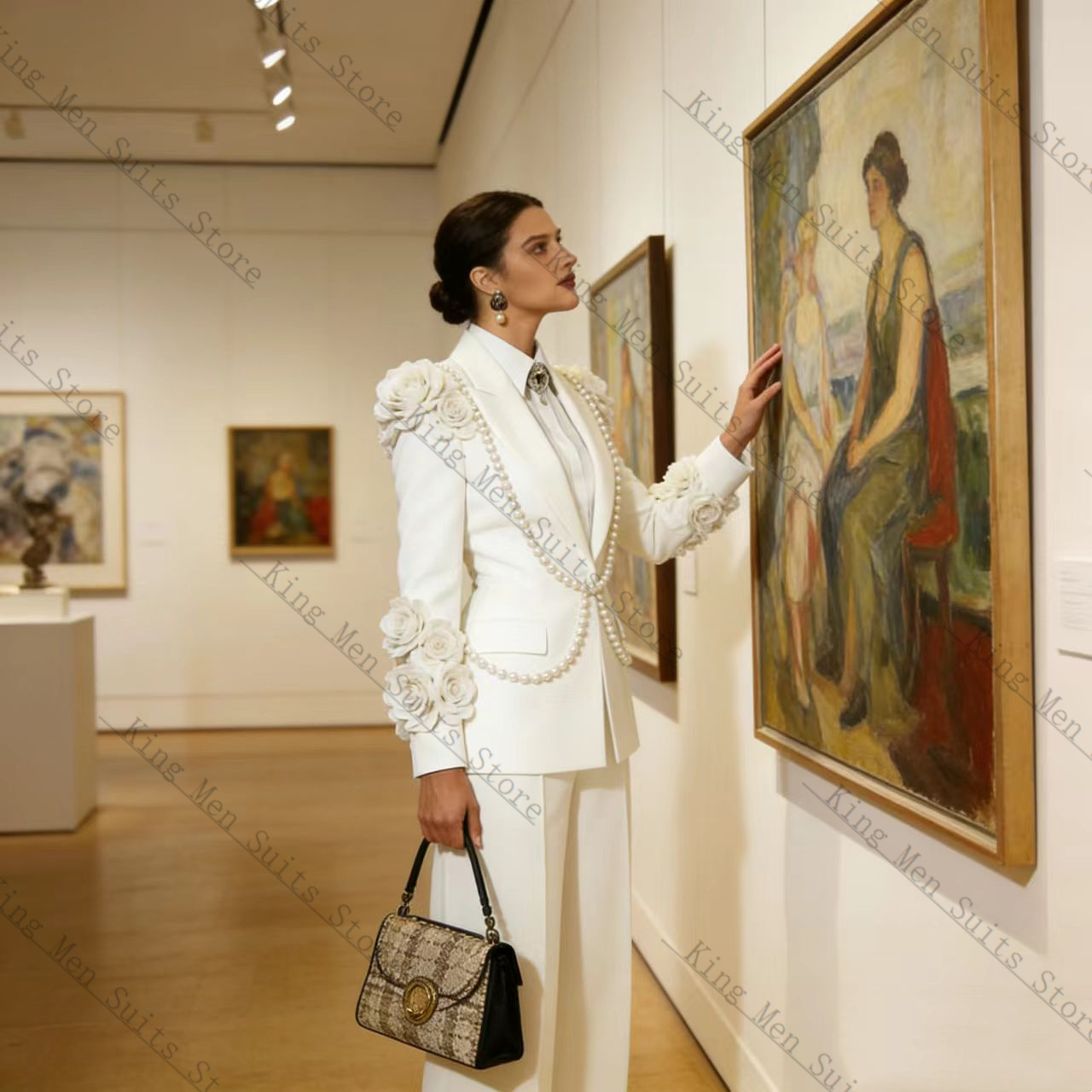 Luxury White Women Suit Set 2  - Women Formal Wear Trousers reseña y precio