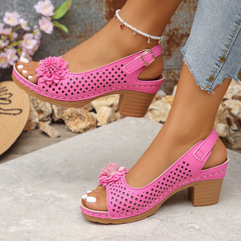 Block Heel Sandals Women's Fas - Pump Heel Block reseña y precio