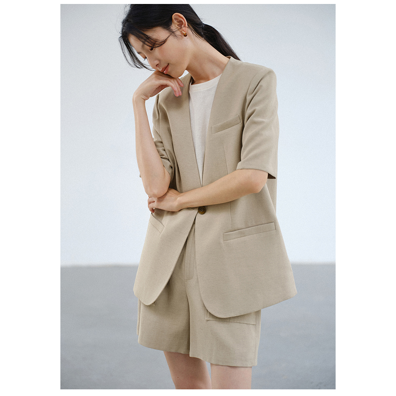 Solid Color 100% Natural Linen - Women Formal Wear Tops reseña y precio