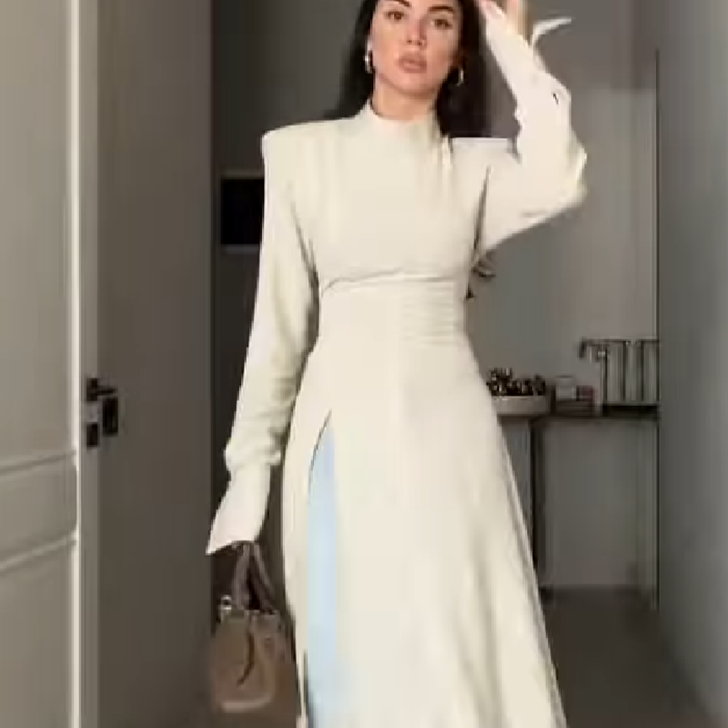 Women's Elegant High Neck Long - Women Formal Wear Outfits reseña y precio