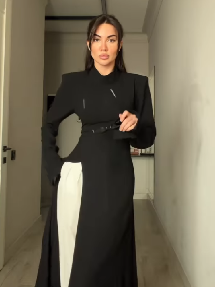 Women's Elegant High Neck Long - Women Formal Wear Outfits reseña y precio