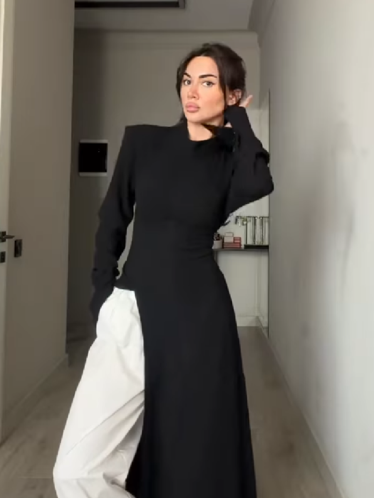 Women's Elegant High Neck Long - Women Formal Wear Outfits reseña y precio