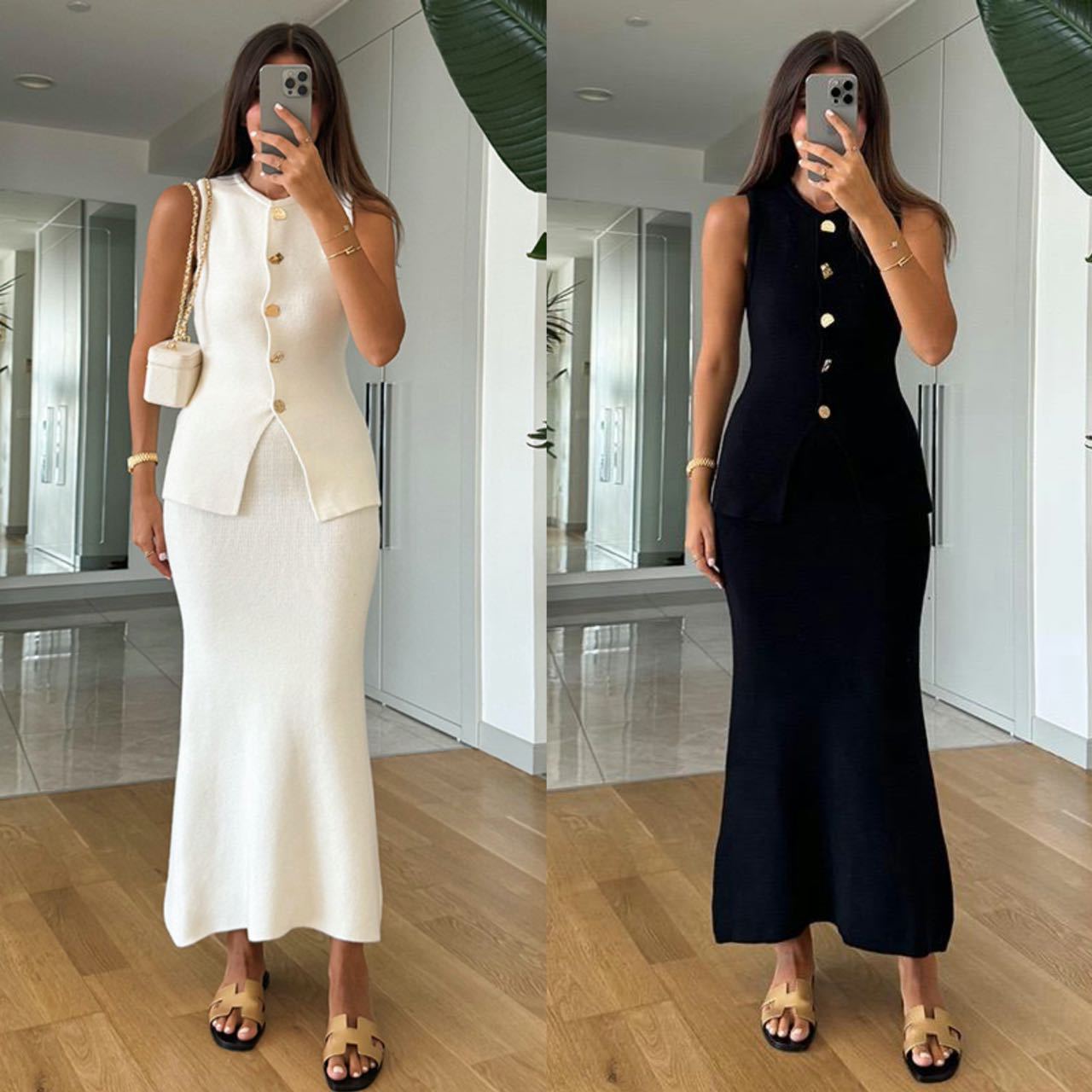 Round-neck Single-breasted Sle - Women Formal Wear Outfits reseña y precio