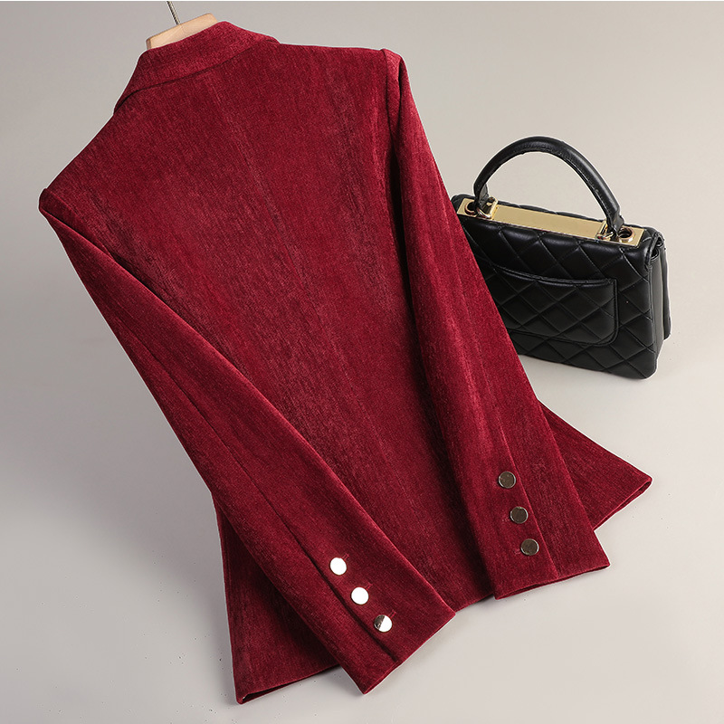 Yellow Gold Velvet Blazer Wome - Women Formal Wear Winter reseña y precio