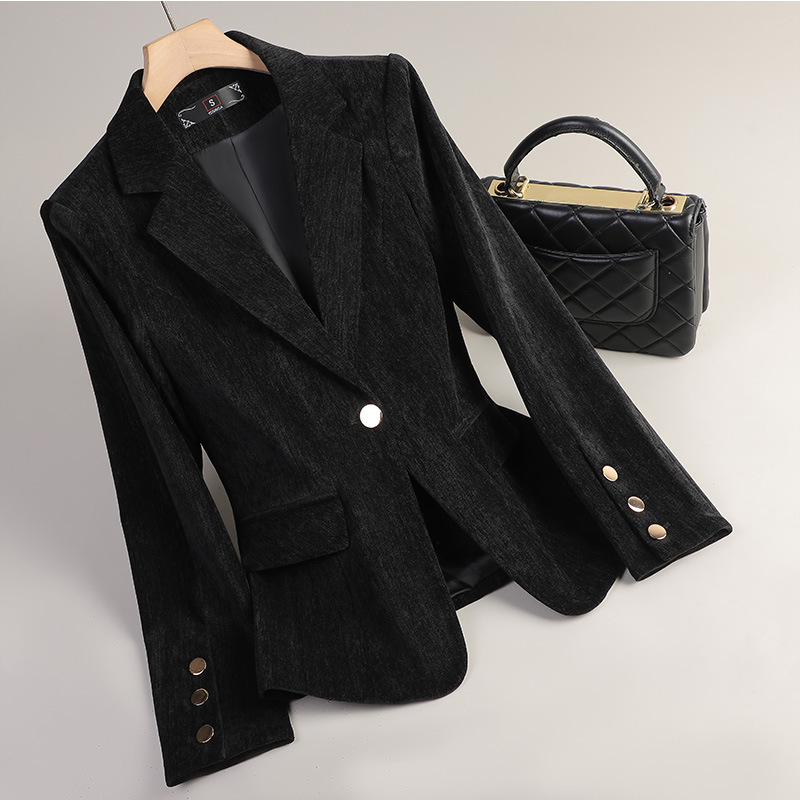 Yellow Gold Velvet Blazer Wome - Women Formal Wear Winter reseña y precio