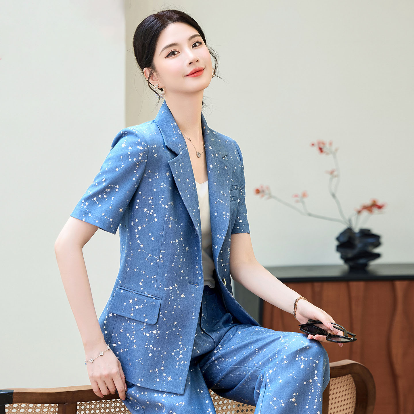 Fashion Blue Yellow Short Slee - Yellow Formal Wear Women reseña y precio