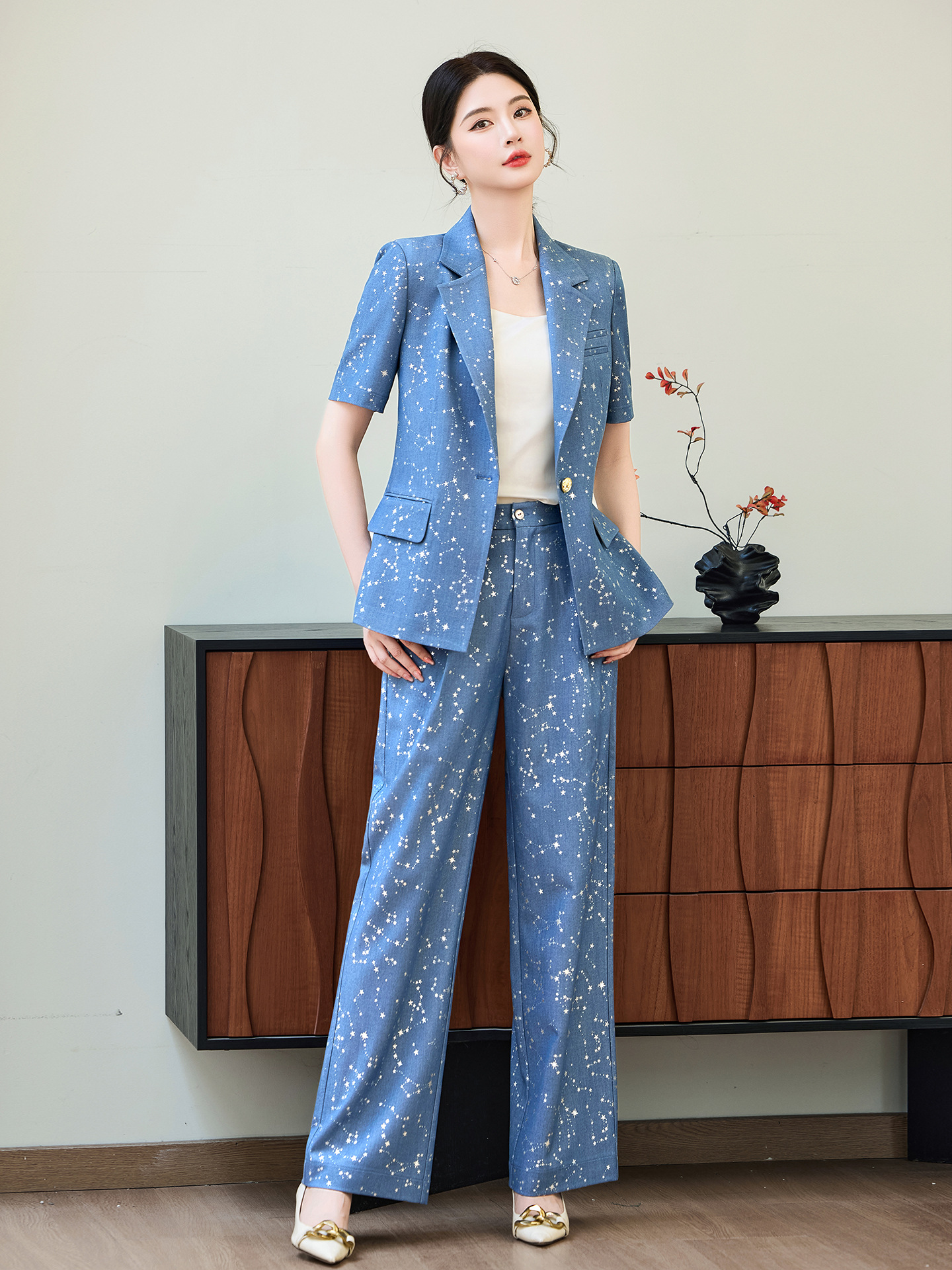 Fashion Blue Yellow Short Slee - Yellow Formal Wear Women reseña y precio
