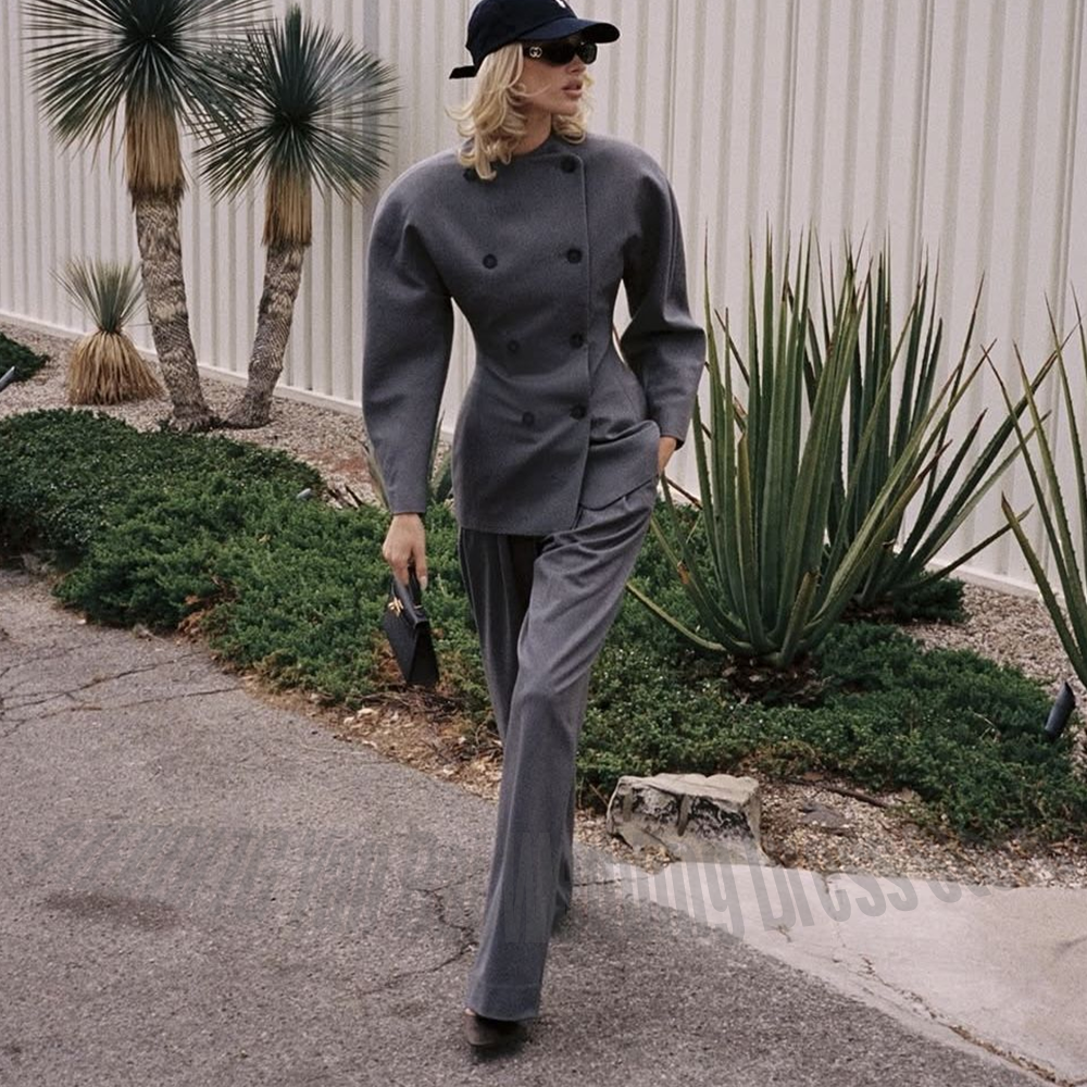 Classic Grey Women's Suit Set  - Women Formal Wear Outfits reseña y precio
