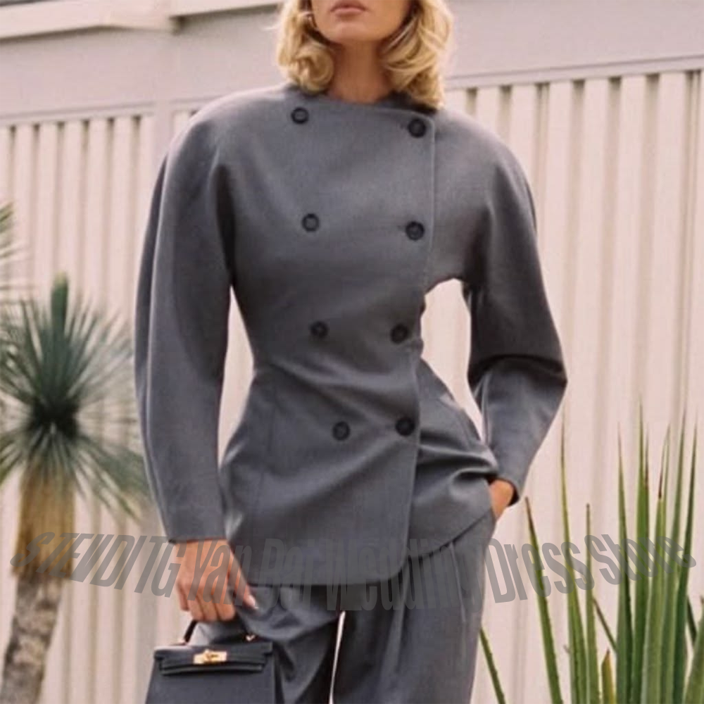 Classic Grey Women's Suit Set  - Women Formal Wear Outfits reseña y precio