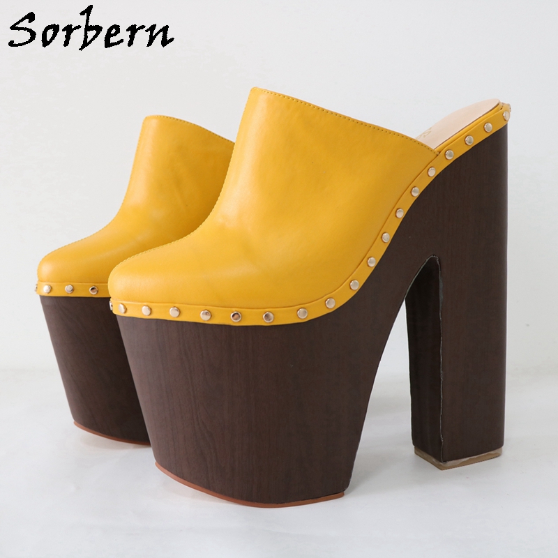 Sorbern Ginger Yellow Pump Sho - Pump Heel Block reseña y precio