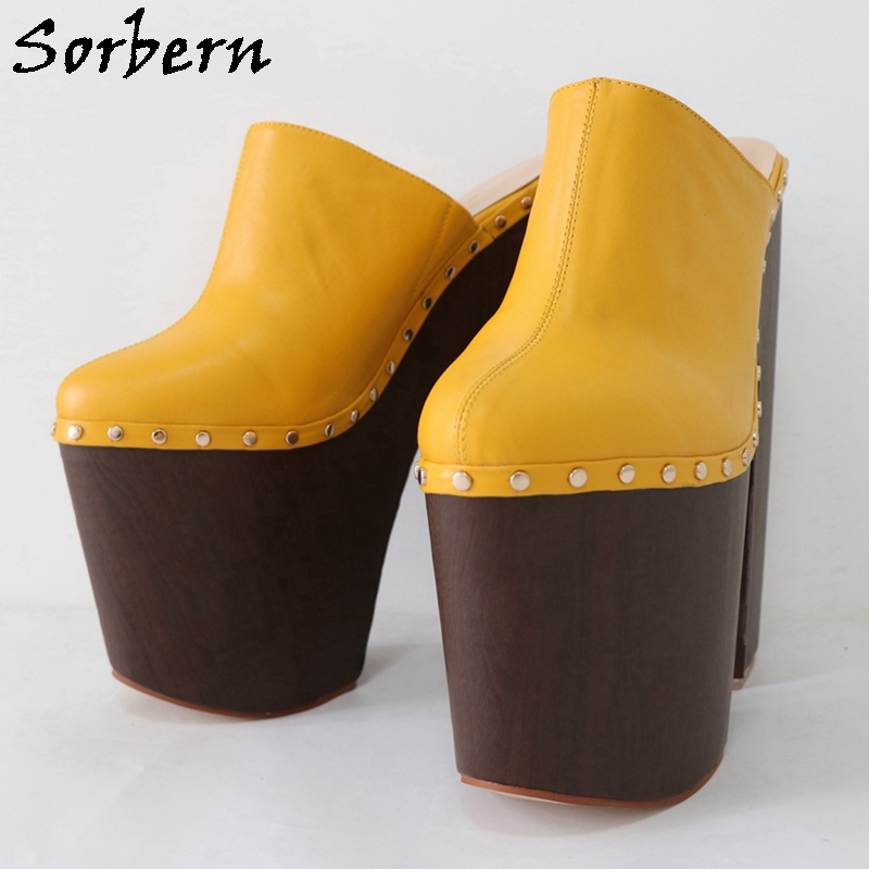 Sorbern Ginger Yellow Pump Sho - Pump Heel Block reseña y precio