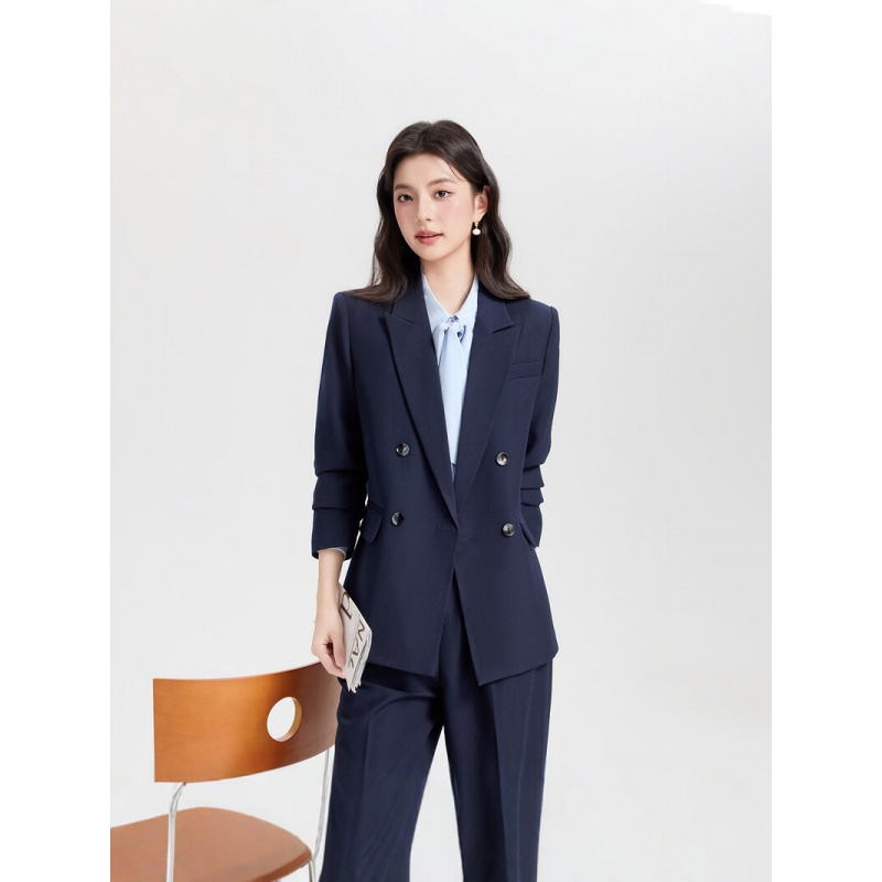 Navy blue double-breasted wome - High End Women'S Formal Wear reseña y precio