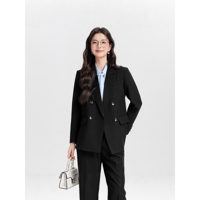 Navy blue double-breasted wome - High End Women'S Formal Wear reseña y precio
