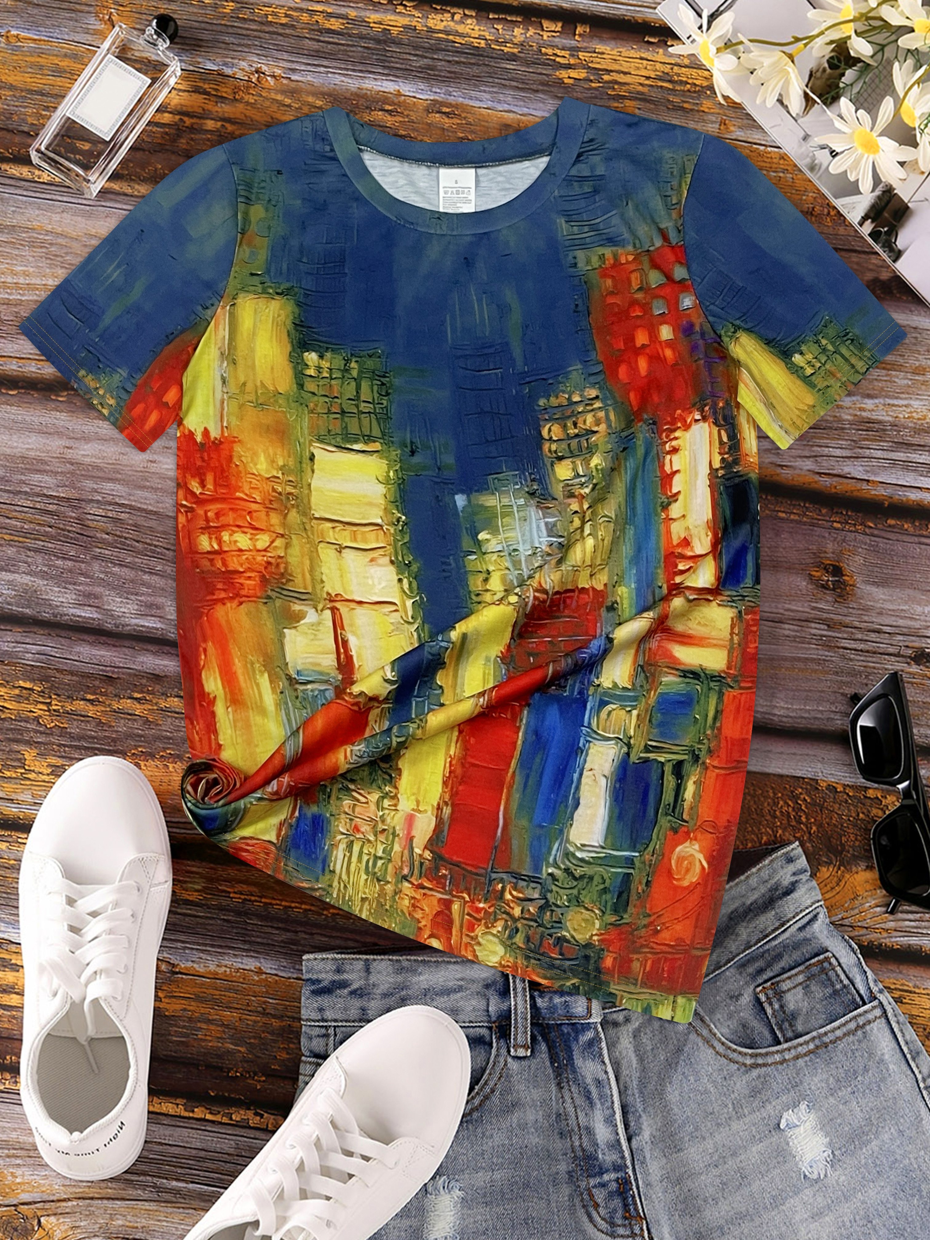 Vibrant Cityscape Women's Tee  - Women Formal Wear Tops reseña y precio