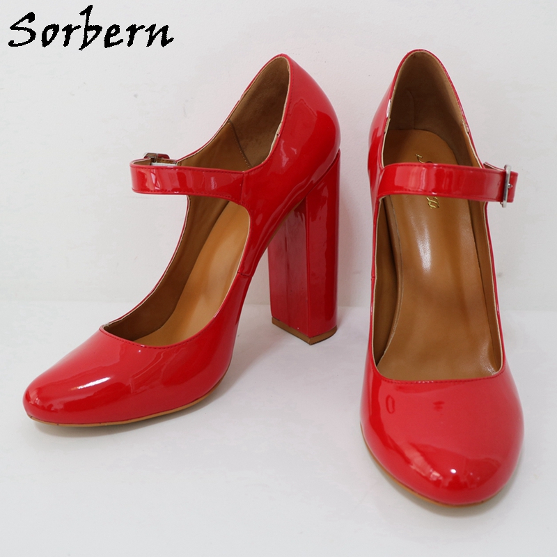 Sorbern 15cm Mary Janes Women  - Pump Heel Block reseña y precio