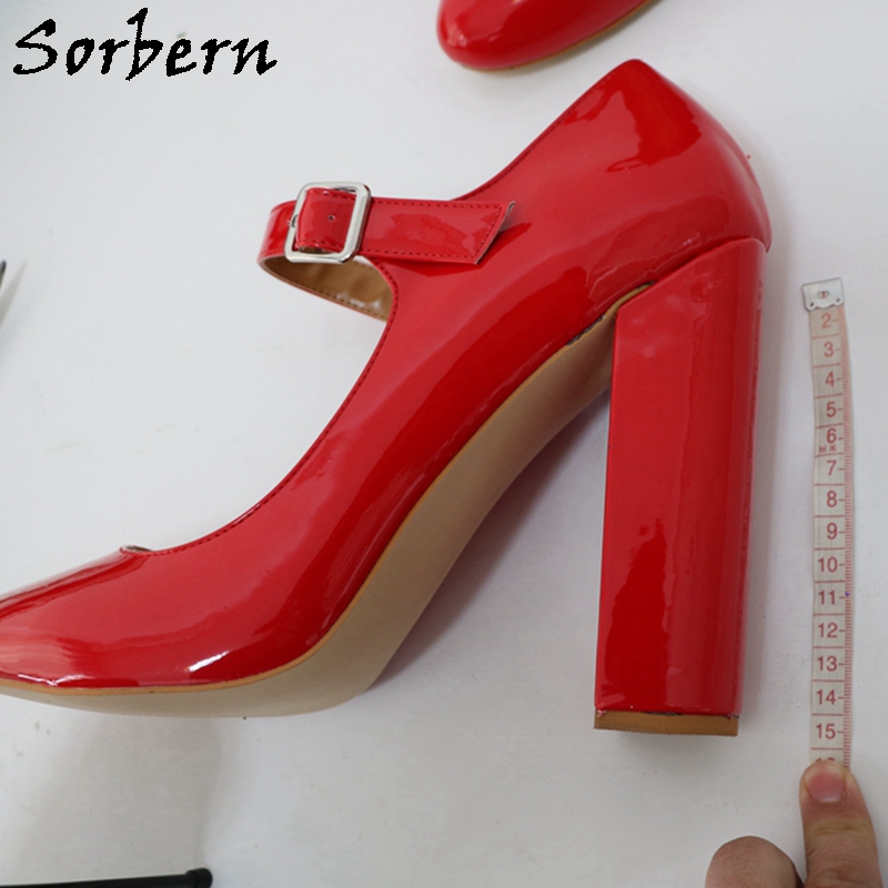 Sorbern 15cm Mary Janes Women  - Pump Heel Block reseña y precio