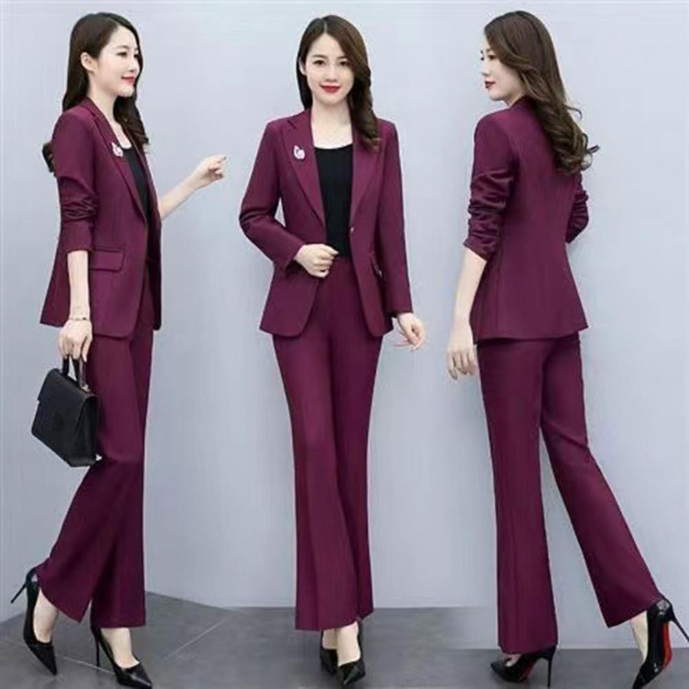 2 Pcs/Set Lady Formal Coat Pan - Women Formal Wear Trousers reseña y precio