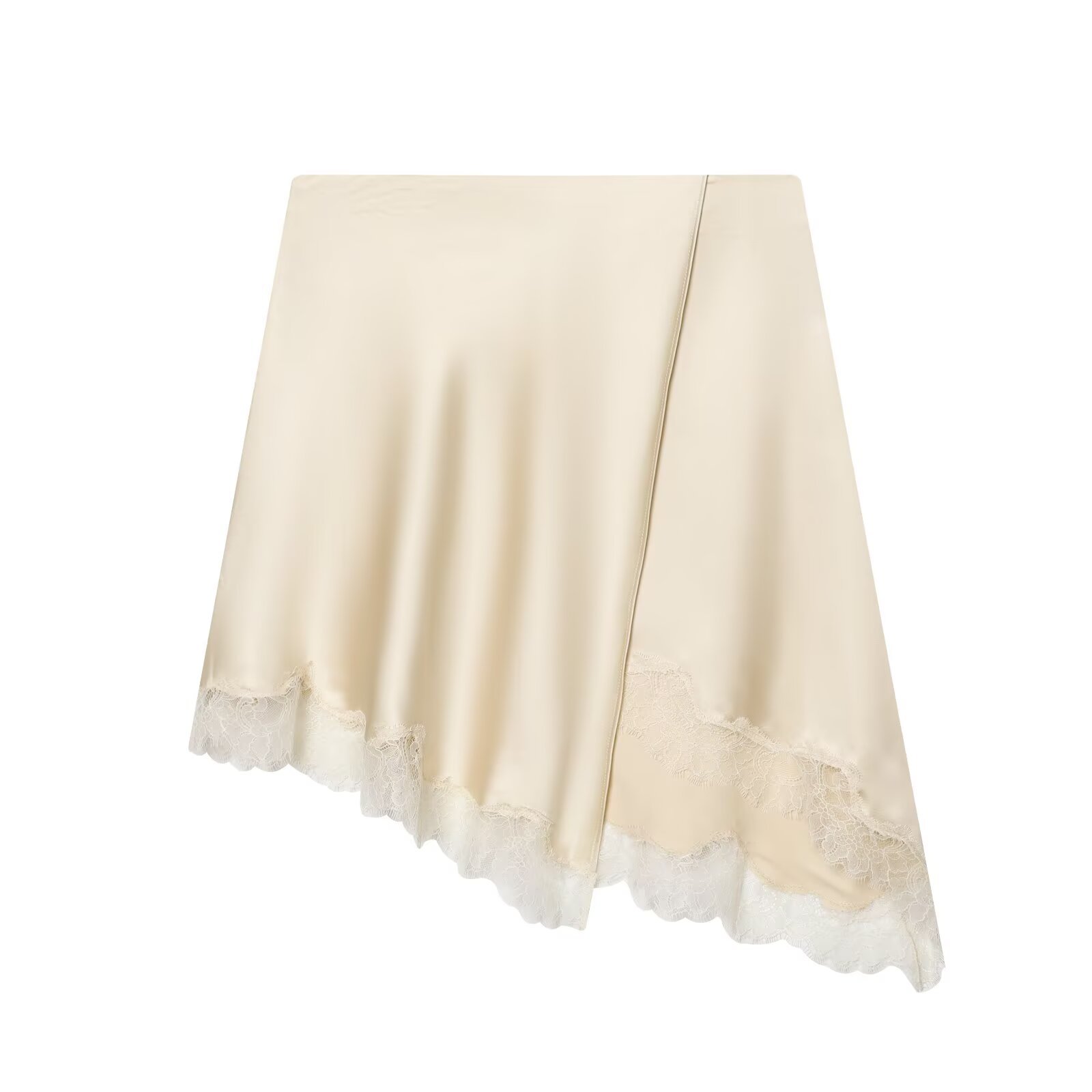 Women's Elegant Satin Lace Hem - Yellow Formal Wear Women reseña y precio