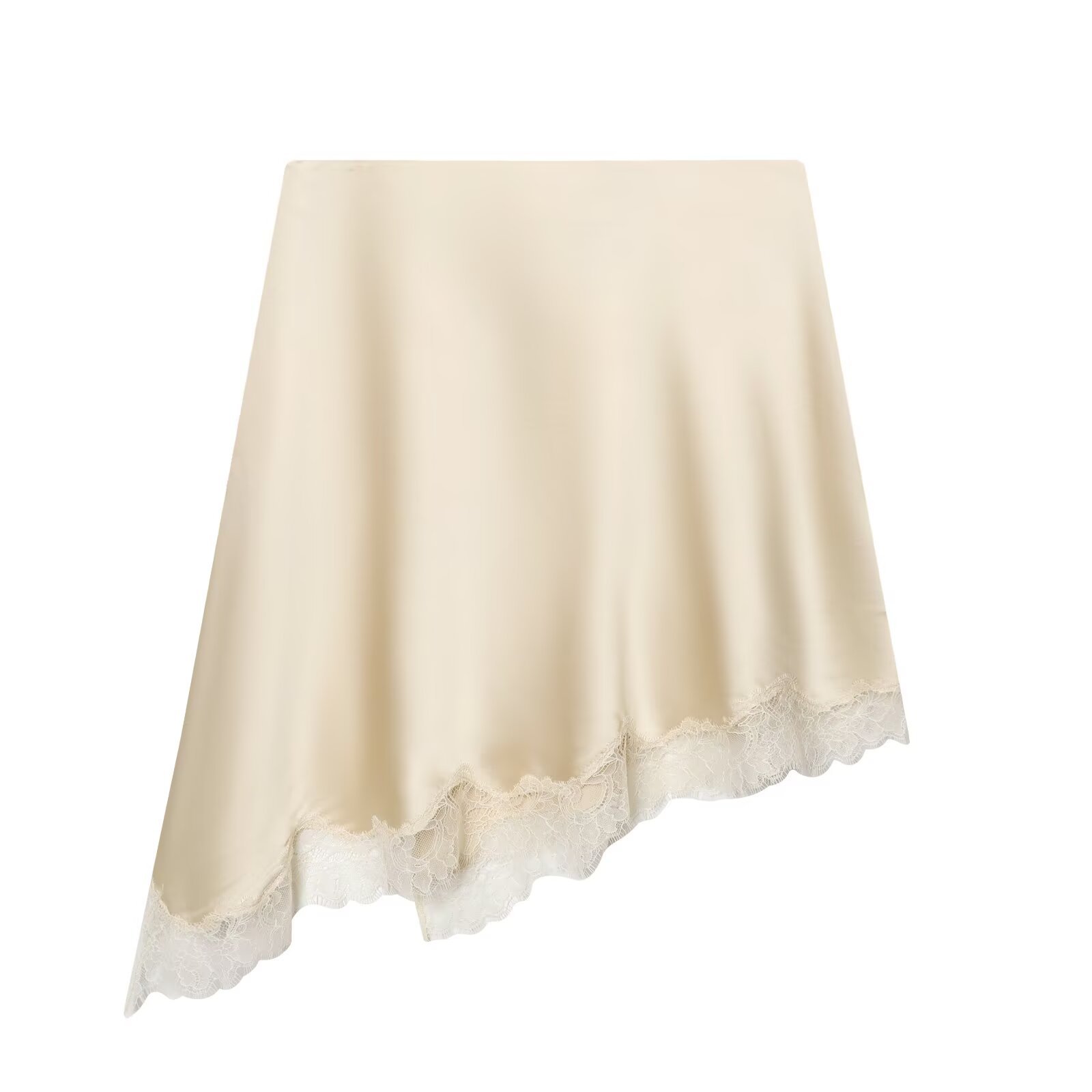Women's Elegant Satin Lace Hem - Yellow Formal Wear Women reseña y precio